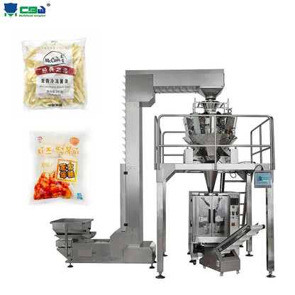 Full automatic weighing scale ice bag ice cubes filling and packing machine 100-1000gr