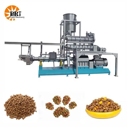 200 kg per hour dog food extruder machines automatic cat feed production line dry pet food making machinery