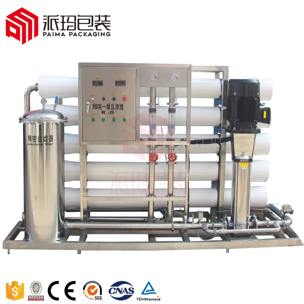 Large Speed 20000LPH Water Treatment System / RO Water Desalination Line / Well Water Treatment Equipment