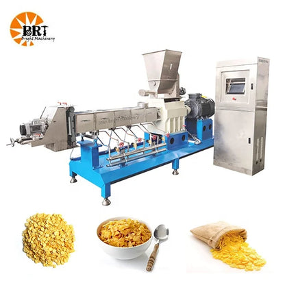 breakfast cereal manufacturing production line price corn flakes cereals processing drying extruder machine