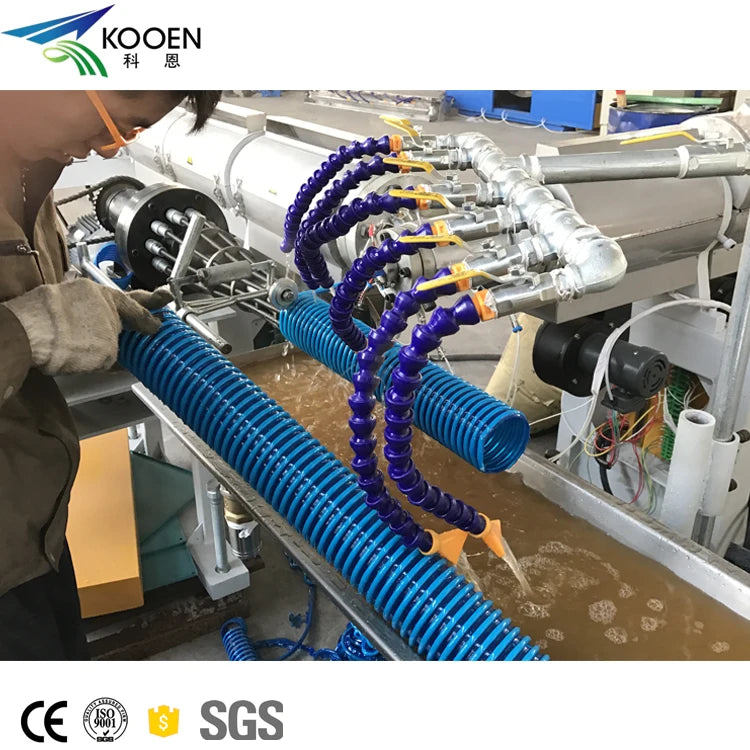 Plastic PVC spiral suction reinforced soft hose pipe extruder extrusion production line making machine