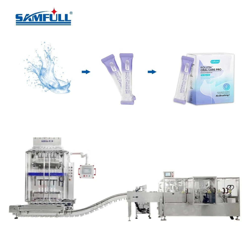 Automatic Multilane Fruit Jam Filling Packaging Machine Vertical 4 Sides Sealing Cosmetic Liquid Sachet Jam Packing Machine