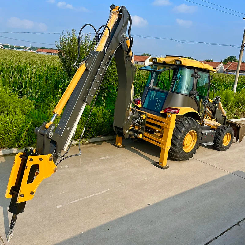 Shandong Factory Price High Quality Front Digger Loader 388 Model 4x4 Back Hoe Loader Excavator