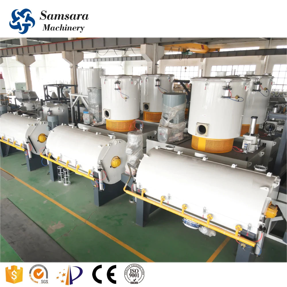Horizontal Plastic Pvc High Speed Blender Mixer Hot And Cold Compound Mixer Machine For WPC Flooring