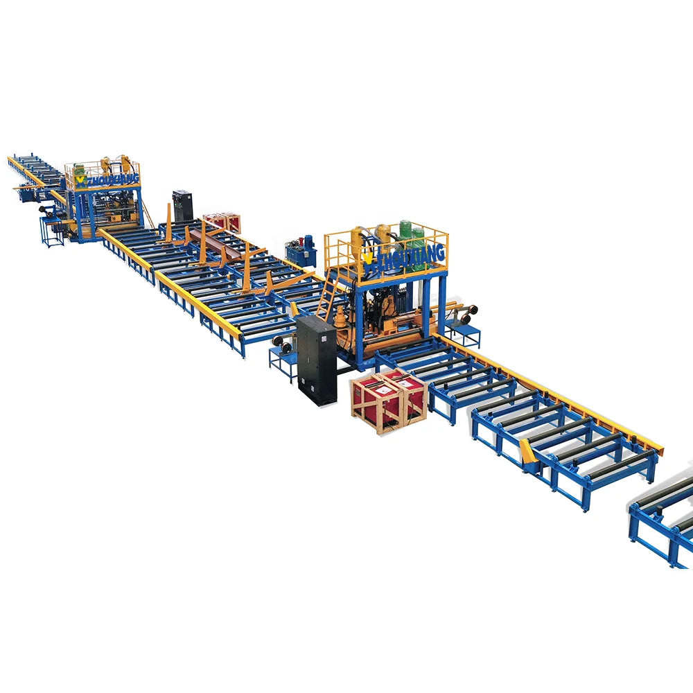 Automatic Steel Structure Heavy Duty PEB Beam Fabrication Machine I H Beam Production Line
