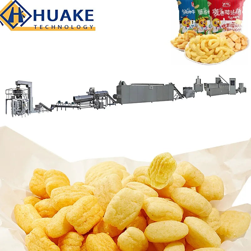 Snacks flakes food machine puff corn extruder snack food machinery extruder for snack food making machine