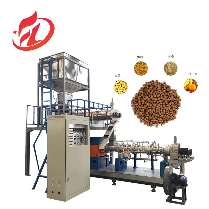 Factory Price fish food production extruder machine floating stainless steel fish feed pellet production line