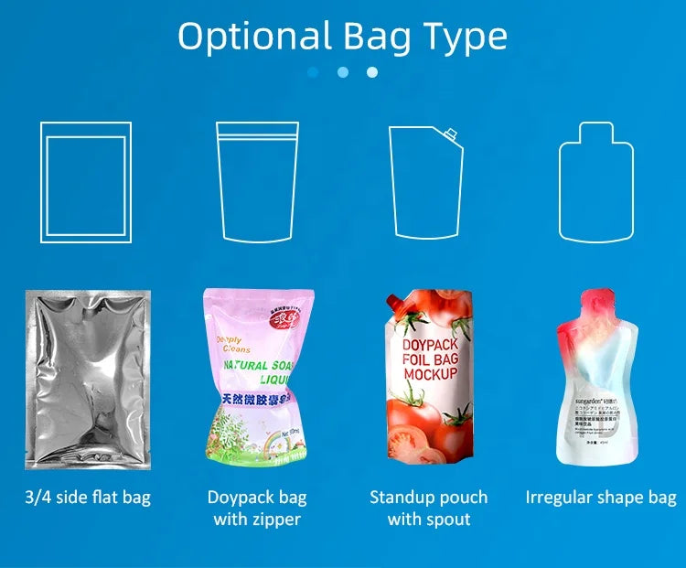 Automatic Liquid Stand Up Pouch Ketchup Doypack Packing Machine Sauce Filling Premade Bag Packaging Machine