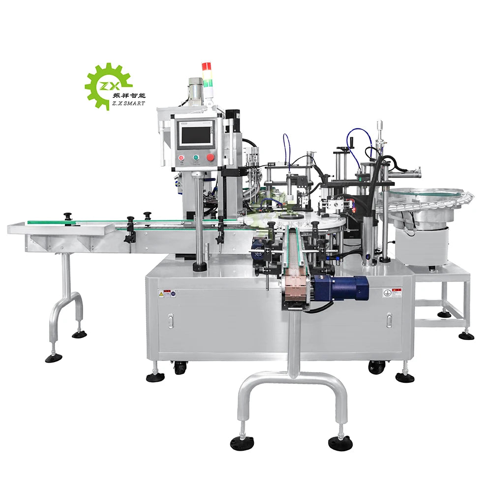 ZXSMART Automatic Monoblock Essential Oil Nail Polish Perfume Small Bottle Liquid Filling Capping Machine
