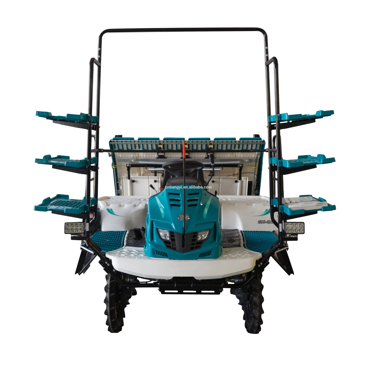 Great efficient  hot sell 6 rows riding type rice and wheat transplanter