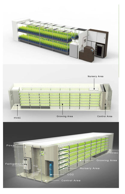 40HQ Farming Container Hydroponic Vertical Farm Pro-leaf  research commercial plant factory Salad lettuce strawberry hemp tomato
