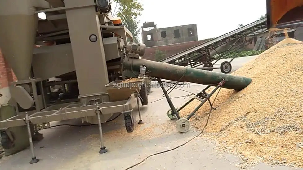Combined Paddy Rice Beans Maize Wheat Impurity Gravity Separator  Rotary Vibrating Cleaner Combine Grain Cleaner
