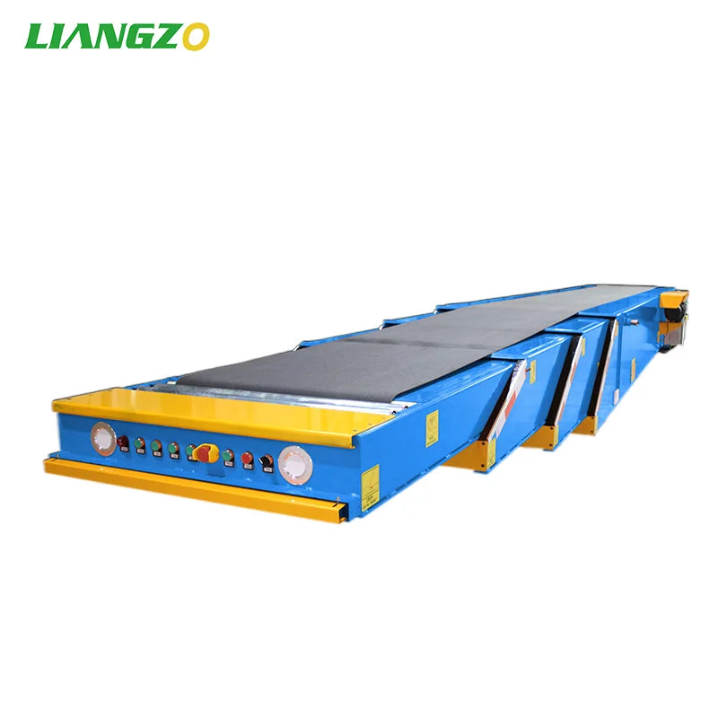 LIANGZO Hot Sale Pvc Automatic Telescopic Belt Conveyor  For Loading And Unloading