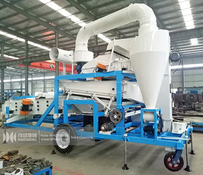 Combined Paddy Rice Beans Maize Wheat Impurity Gravity Separator  Rotary Vibrating Cleaner Combine Grain Cleaner