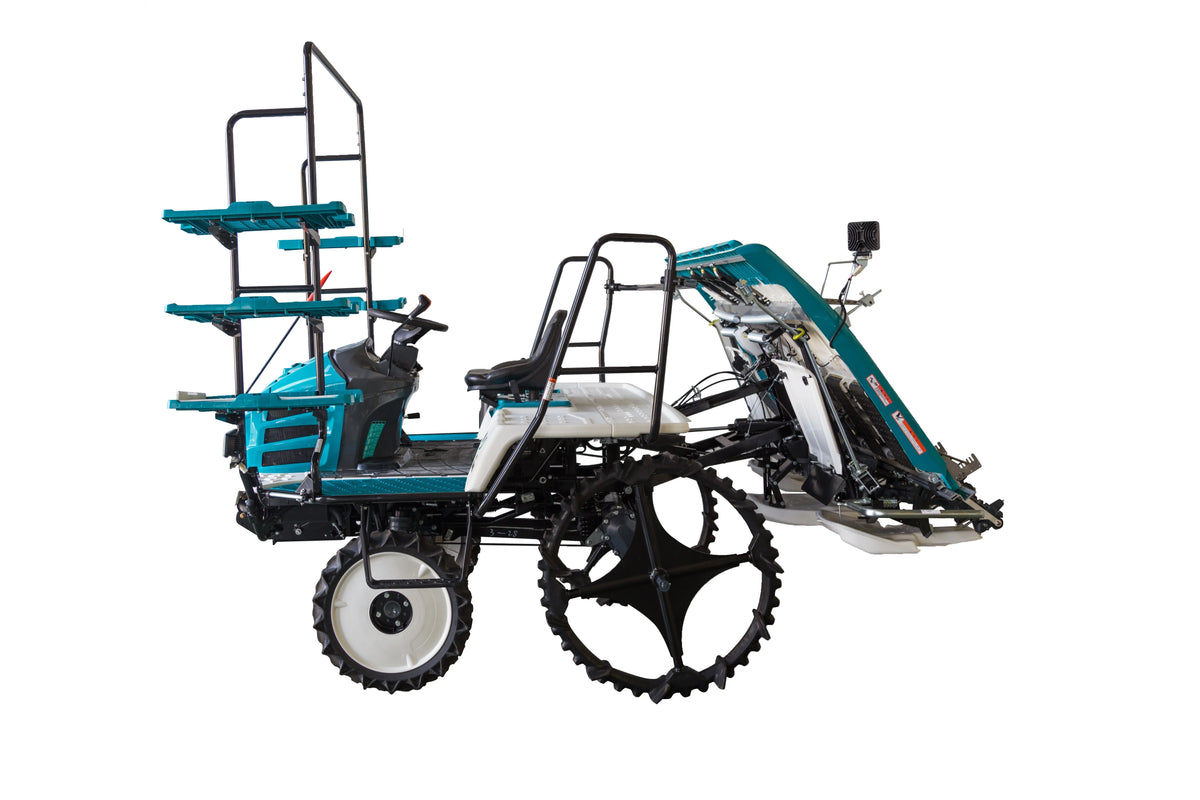 Great efficient  hot sell 6 rows riding type rice and wheat transplanter