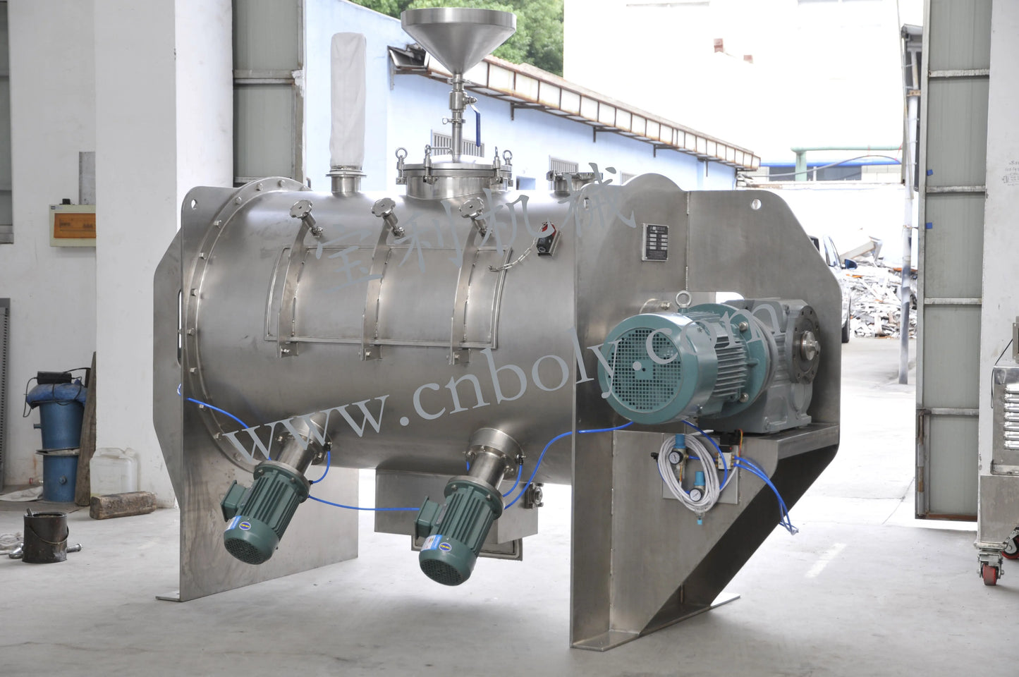 Stainless Steel Herb Seasoning Powder Mixing Machine Semi-solid Plough Shear Mixer Chopper Blender