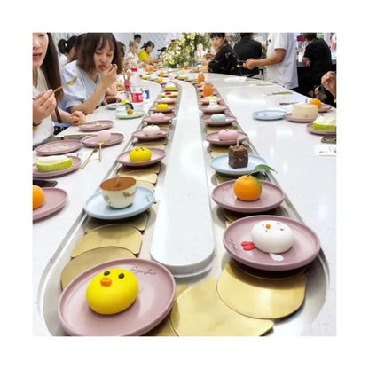 Restaurants Sushi Hotpot Buffet Dessert Stainless Steel Rotary Sushi Conveyor Belt System