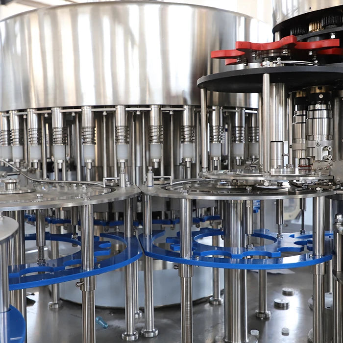 The complete water production line includes blowing/Water treatment/filling/labelling/wrapping machines