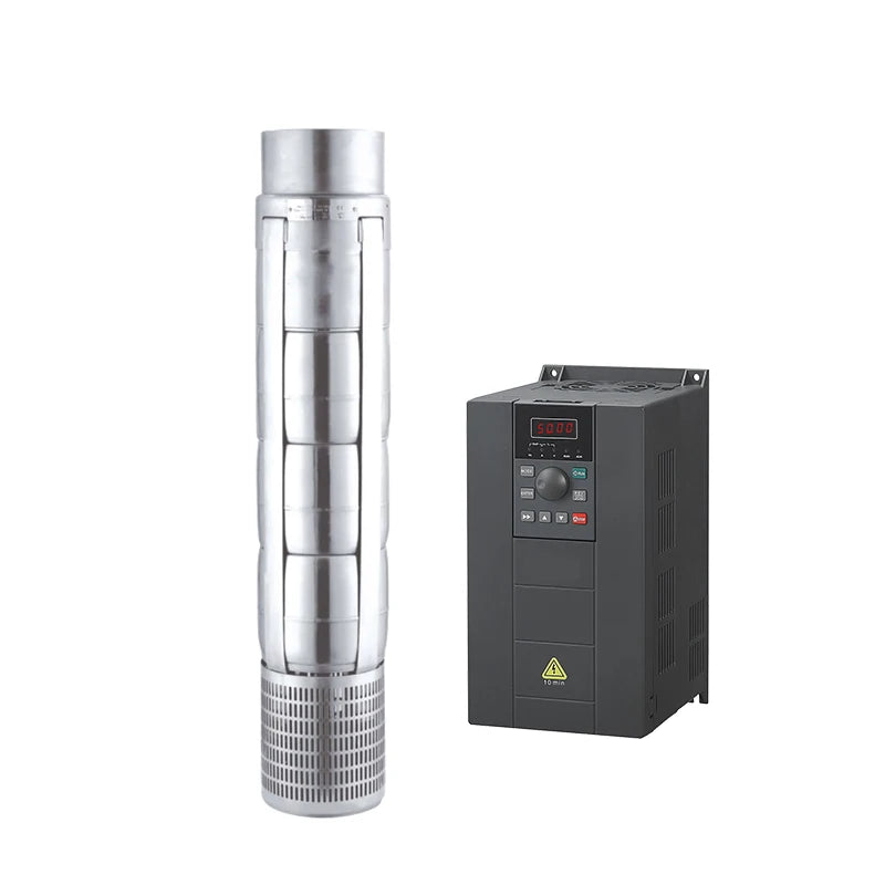 GenSolar big agricultural solar farm irrigation 132kw solar panels powered MPPT solar pump inverter drive 110kw AC pump system