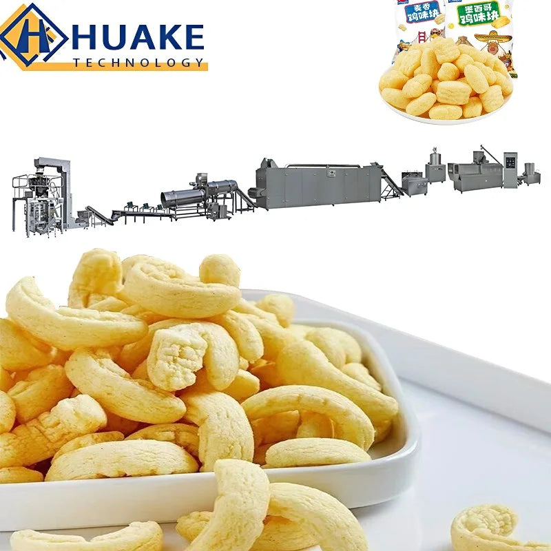 Snacks flakes food machine puff corn extruder snack food machinery extruder for snack food making machine