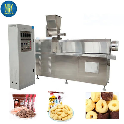 automatic corn puff making machine twin screw extruder south africa corn puffs machine snack food extruder