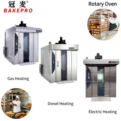 BAKE PRO QZL-64 2 baking trolleys of commercial baking equipment Double trolleys 64 trays gas rotary oven