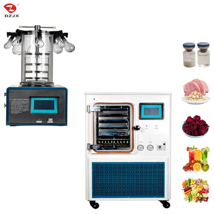 DZJX 1 5 10 50 100 500 1000 Kg Food Bonbon Fruit Chips Ice Cream Vacuum Freeze Dryer Lyophilizer Freeze Dried Candy Machine