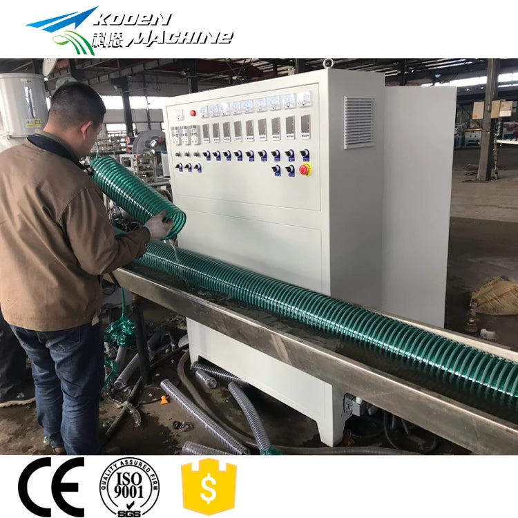 Plastic PVC spiral suction reinforced soft hose pipe extruder extrusion production line making machine