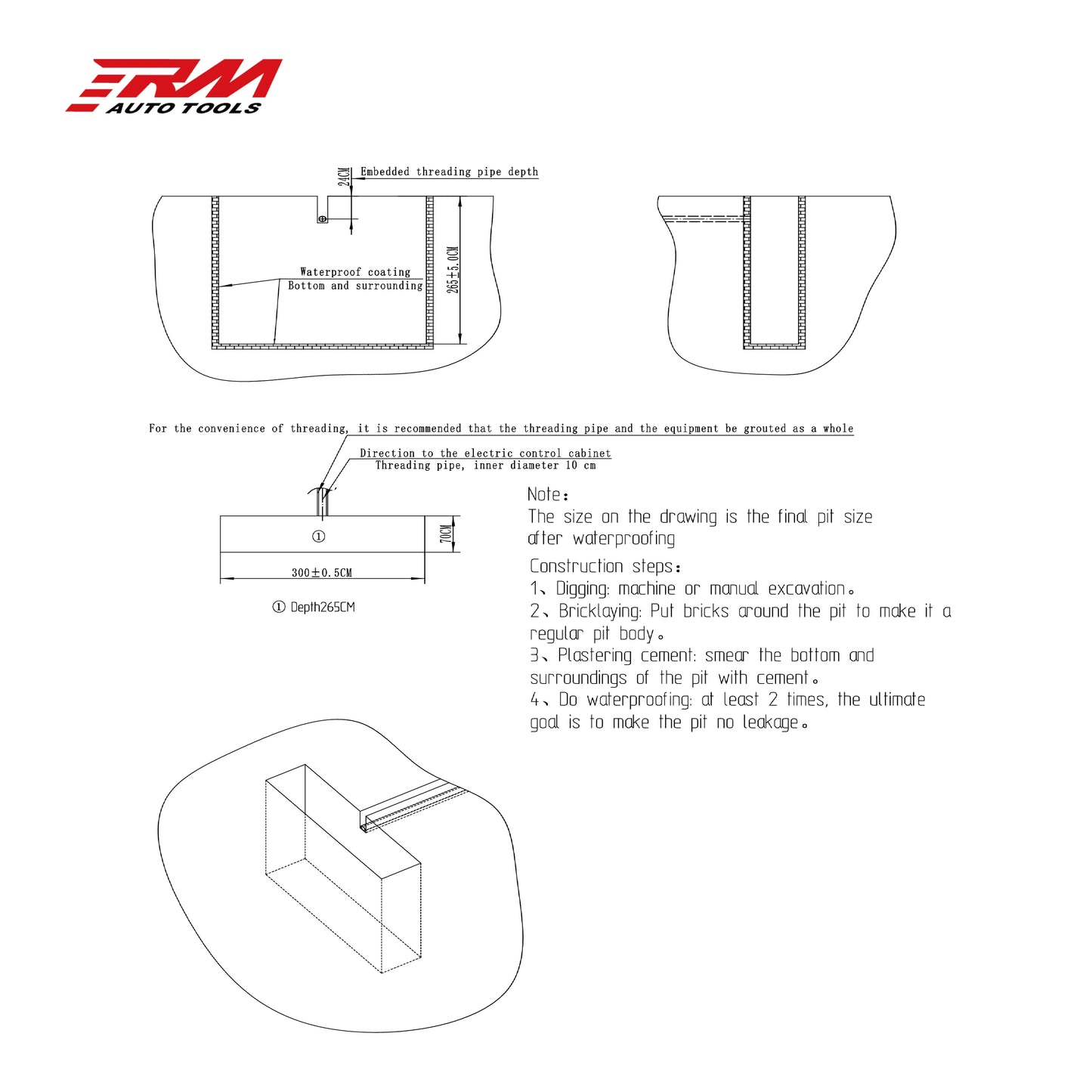 Two post car lift 5000kg parking lift car parking system