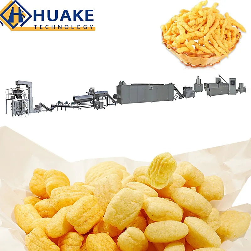 Snacks flakes food machine puff corn extruder snack food machinery extruder for snack food making machine