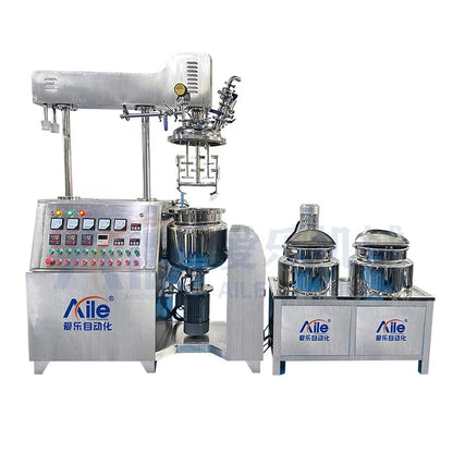 Aile 50L 100L 200L 300L 500L liquid foundation face cream vacuum making machine vacuum homogenizing mixer equipment