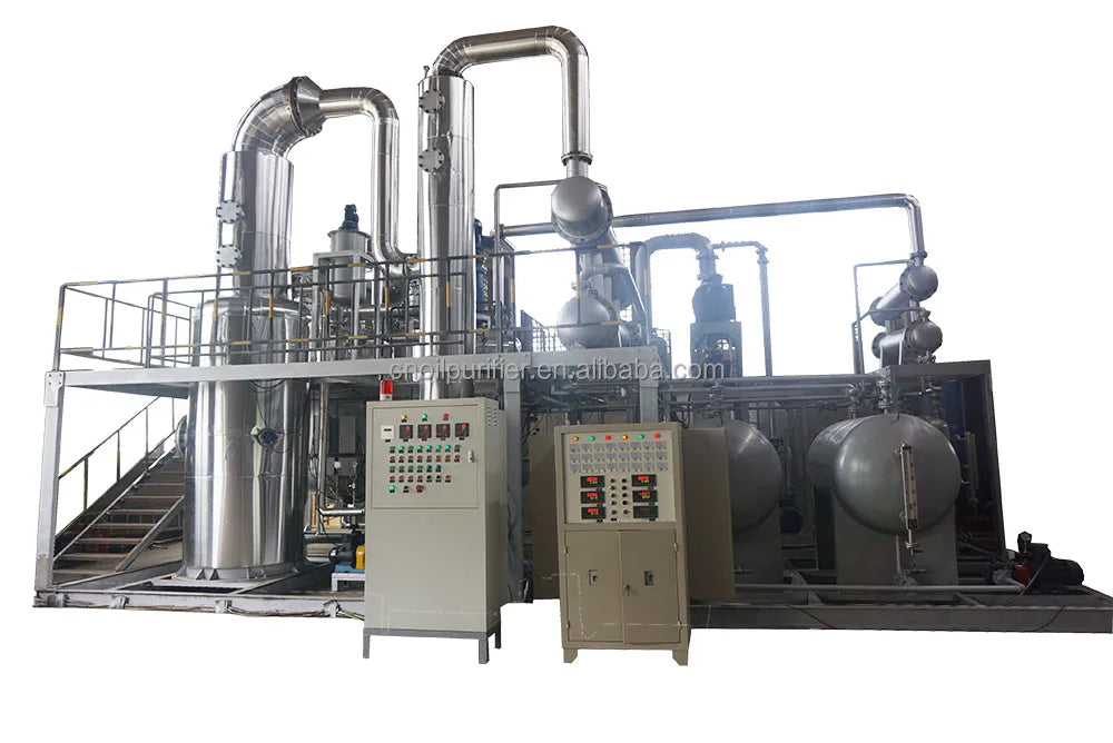 Continuous oil recycling plant waste black oil regeneration plant base oil distillation equipment
