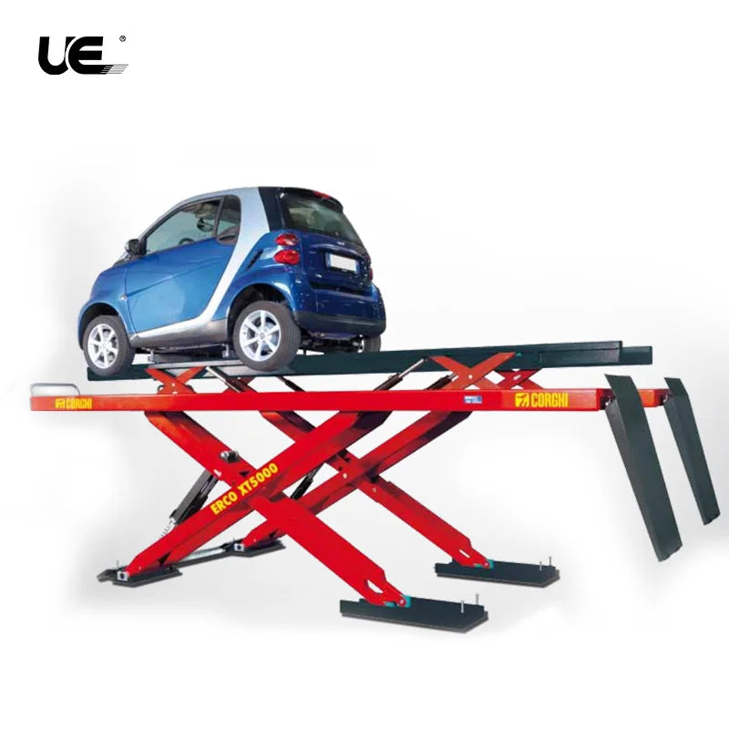 ERCO XT 5000 CTLT corghi lift low profile electrohydraulic under-wheel scissor lift Big shear lift