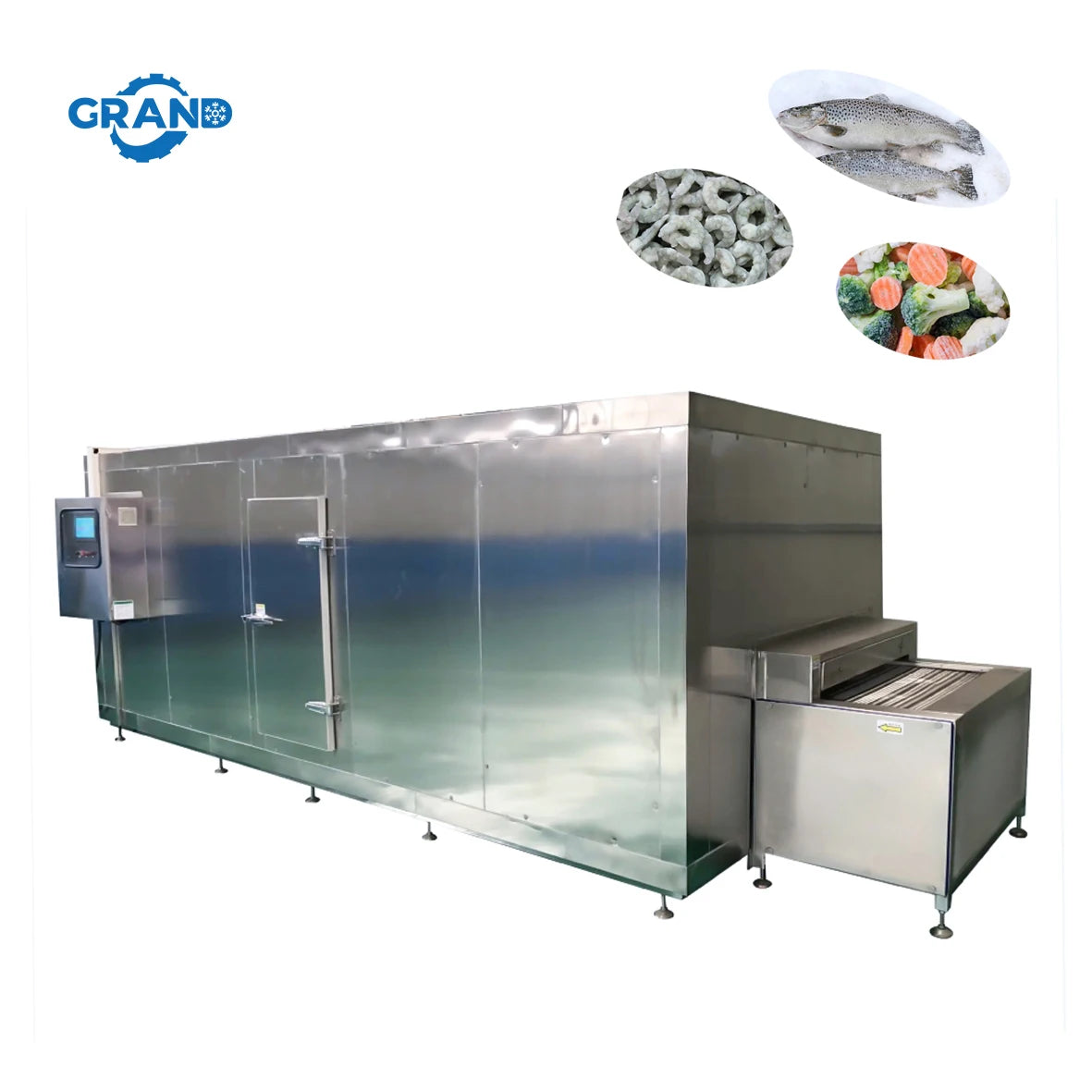 high quality industrial iqf tunnel quick freezer freezing machine tunnel freezer/tunnel instant quick freezer