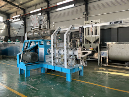Twin Screw Wet Type Floating Fish Feed Extruder Machine