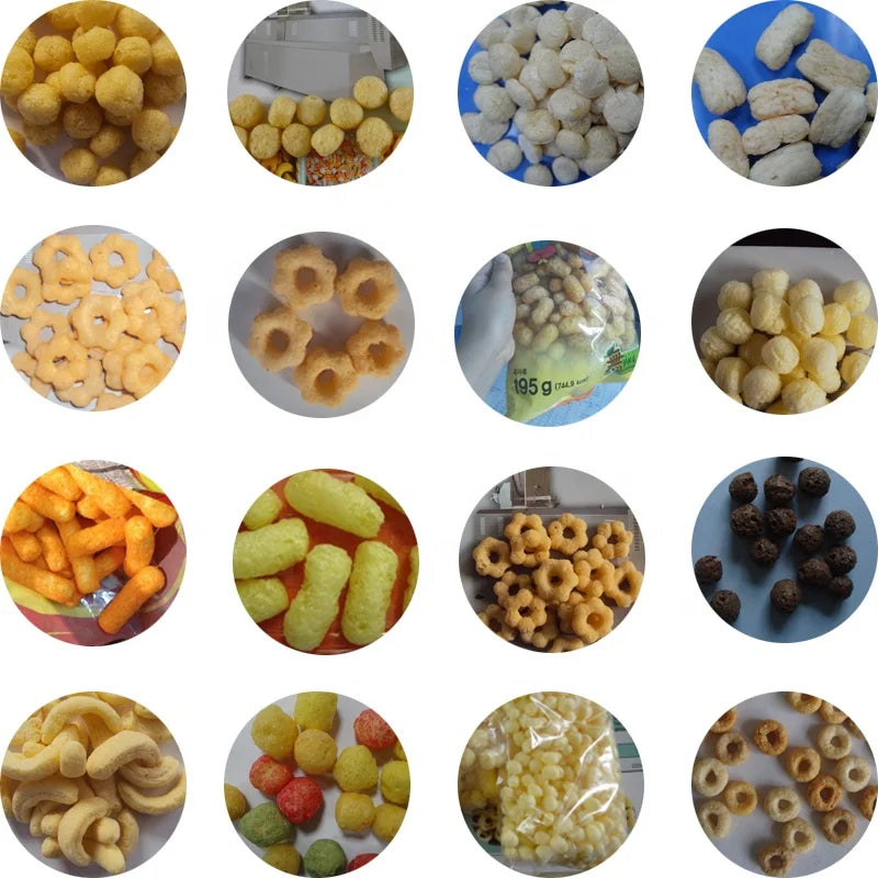 Puffed Pop Snack Food Making Machine Corn Rice Cereal Screw Inflating Extruder