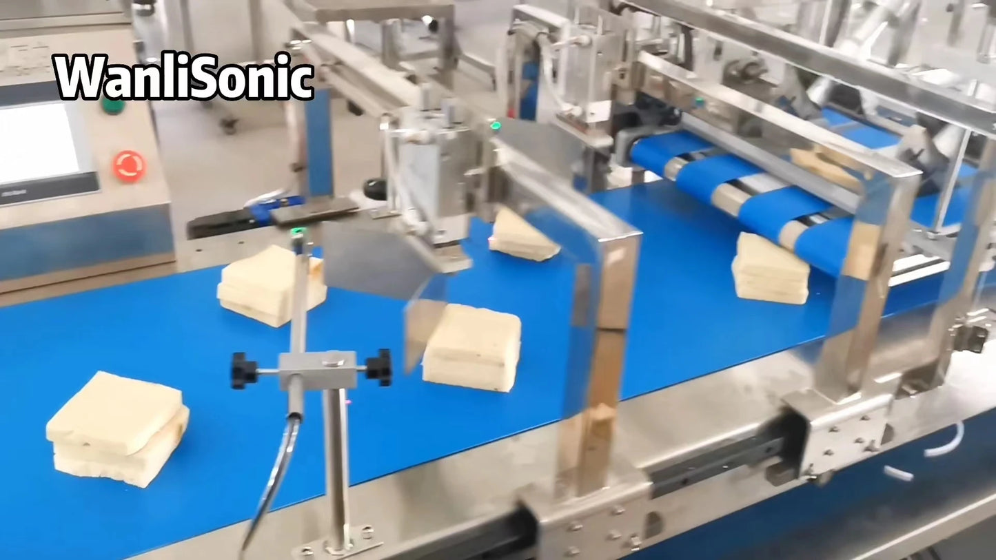 Automatic Ultrasonic sandwich two-row cutting machine cake cutting tools bread cutter