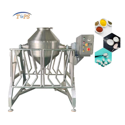 20-1500L Fructose, Xylitol, Erythritol Double Cone Powder Mixer - High-Capacity Mixer Blender
