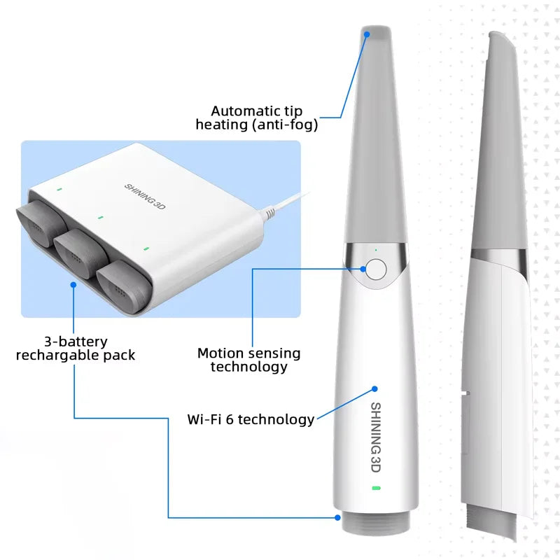 Original SHINING 3D dental wireless intraoral scanner machine / digital oral scanner with software bluetooth fast scan