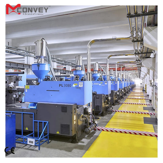 Automatic Plastic material handling solutions transport conveyor weighing dosing mixing system for Injection Molding Industry