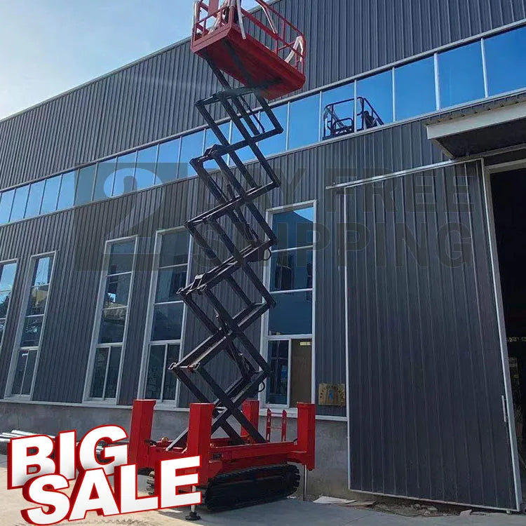 19ft mechanical crawler Self-propelled lift track automotive caterpillar all-terrain off-road track scissor lift for sale