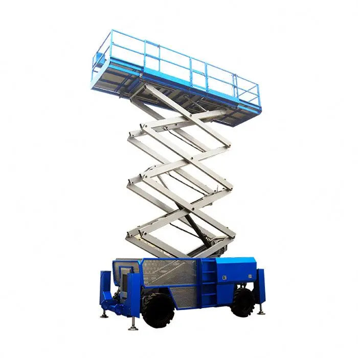 Work Platform Off Road 8m 10m 12m 14m 16m Rough Terrain Scissor Lift With Diesel Engine