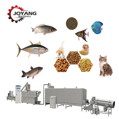 150-3000 kg/h Pets Food Processing Machine Plant Dog Dry Cat Food Extruding Machinery Line Extruders