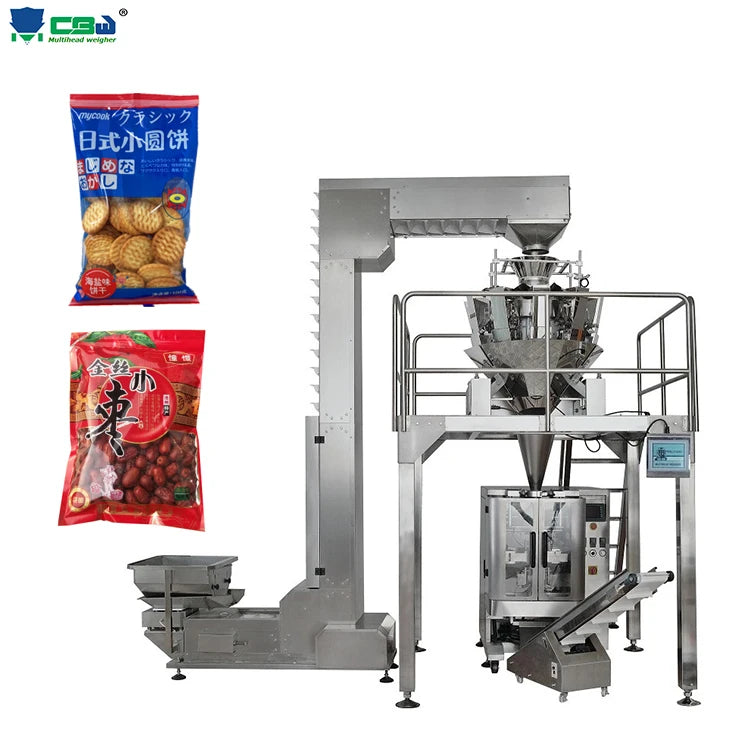 Full automatic weighing scale ice bag ice cubes filling and packing machine 100-1000gr