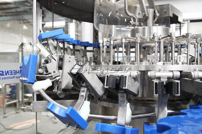 Fully automatic glass bottle washing filling capping packing machine