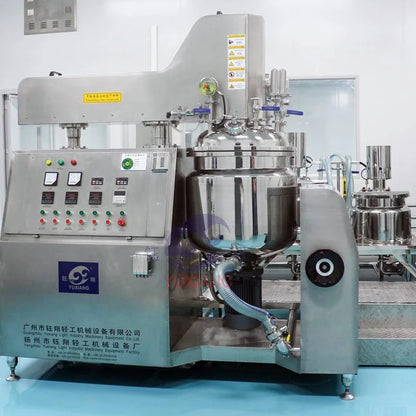 Small 50L Face Cream Body Lotion Making Machine Emulsifying Shampoo Vacuum Emulsifier Mixer For Cosmetics