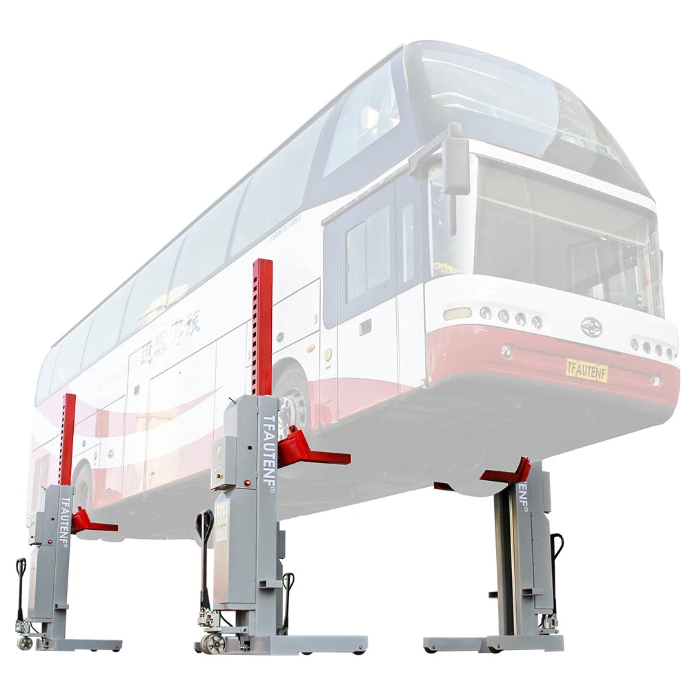 AUTENF ce 30 ton four columns commercial electrical hydraulic truck lift wireless type 4 post car lift bus lift