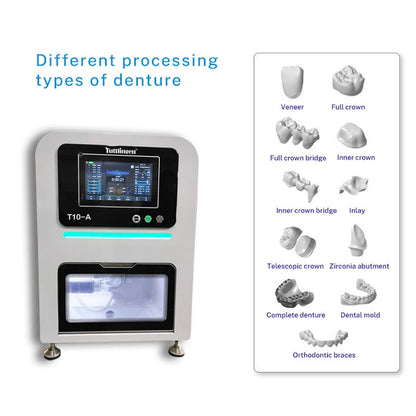 High Quality Dental Lab 5 Axis Zirconia PEEK PMMA dental Cad Cam Milling Machine T10-A dental cnc machine
