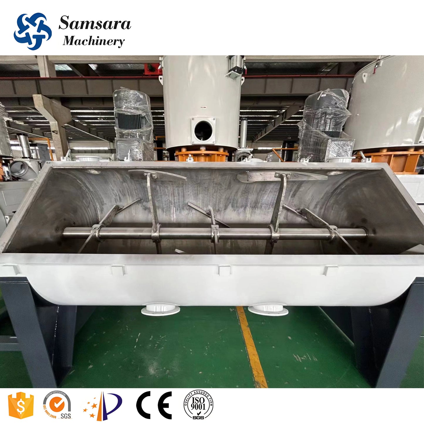 Horizontal Plastic Pvc High Speed Blender Mixer Hot And Cold Compound Mixer Machine For WPC Flooring
