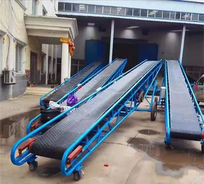 heavy duty mobile custom pattern conveyor belt kenya industrial conveyor belt system with hopper